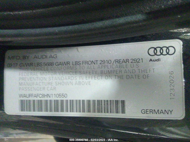 WAUFFAFC8HN110550 Audi S6 Premium Plus