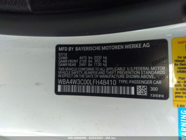 WBA4W3C00LFH48410 BMW 4 Series 430i