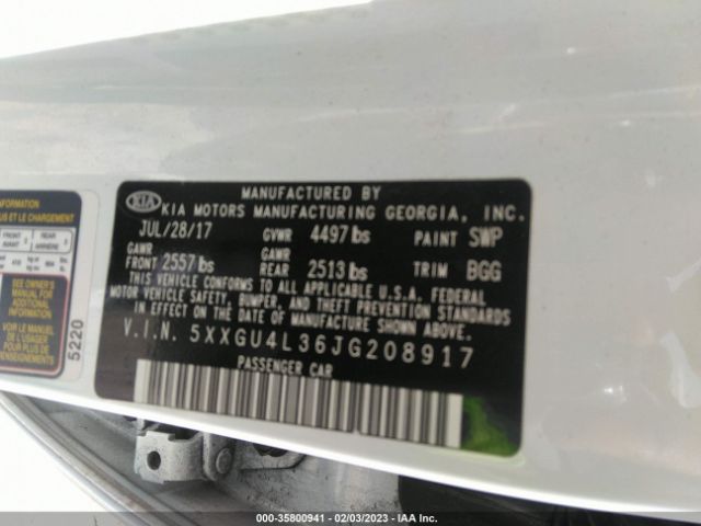 5XXGU4L36JG208917 KIA OPTIMA EX