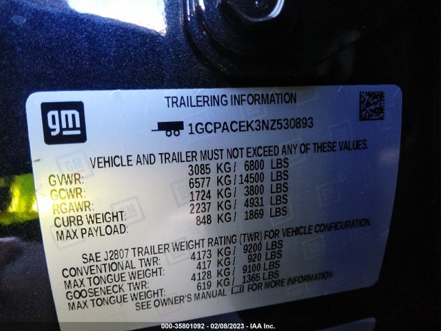 Chevrolet Silverado 1500 Lt 2022 1GCPACEK3NZ530893 Image 9
