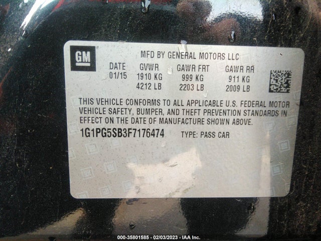 Chevrolet CRUZE LTZ 2015 1G1PG5SB3F7176474 Image 11