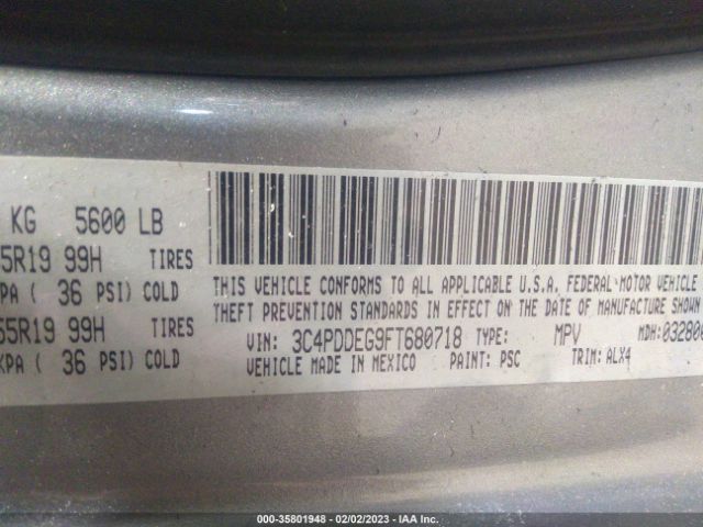 3C4PDDEG9FT680718 Dodge Journey R/t
