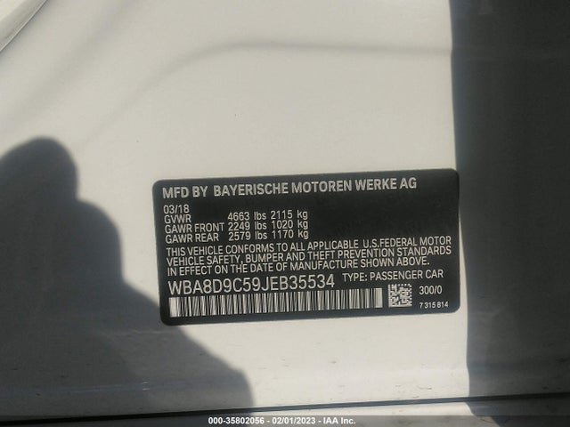 BMW 3 Series 330i Xdrive 2018 WBA8D9C59JEB35534 Image 10