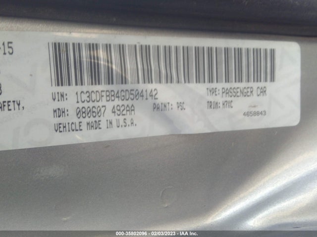 Dodge DART SXT 2016 1C3CDFBB4GD504142 Image 9
