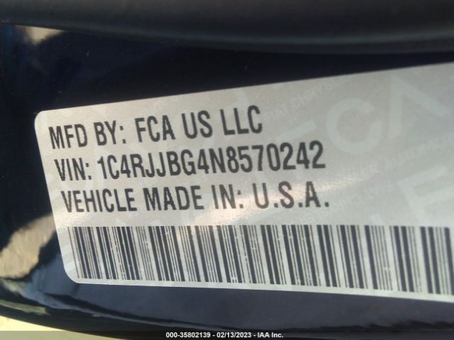 1C4RJJBG4N8570242 Jeep Grand Cherokee L Limited