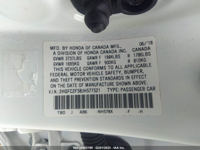 Honda Civic Sedan Lx 2018 2HGFC2F58JH577521 Image 9