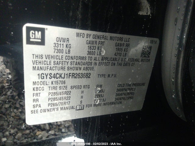 1GYS4CKJ1FR263682 Cadillac Escalade Premium