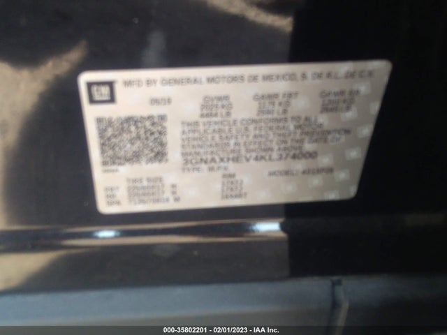 Chevrolet EQUINOX LS 2019 3GNAXHEV4KL374000 Image 11