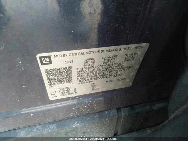 Chevrolet EQUINOX LS 2019 3GNAXHEV7KL214239 Image 9