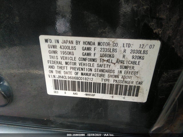 Acura TSX 2008 JH4CL96868C018212 Image 10