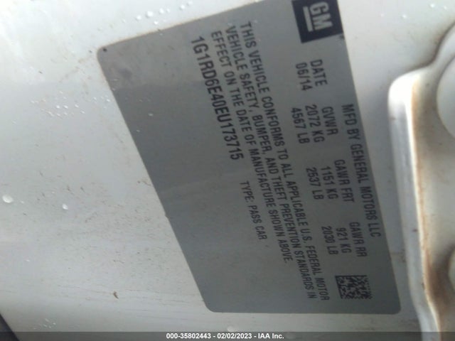 Chevrolet Volt 2014 1G1RD6E40EU173715 Image 10