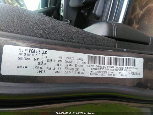 Dodge Durango Sxt 2016 1C4RDHAG5GC374120 Image 9