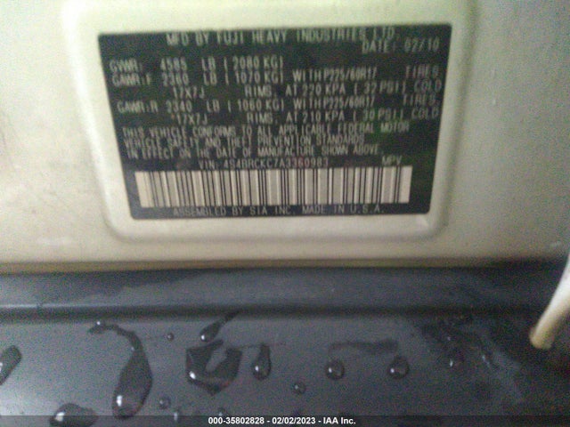 Subaru Outback Ltd Pwr Moon 2010 4S4BRCKC7A3360983 Image 9