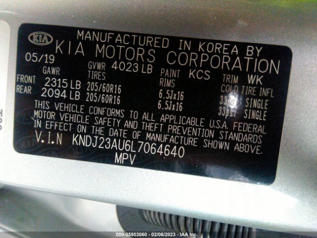 KNDJ23AU6L7064640 KIA SOUL S