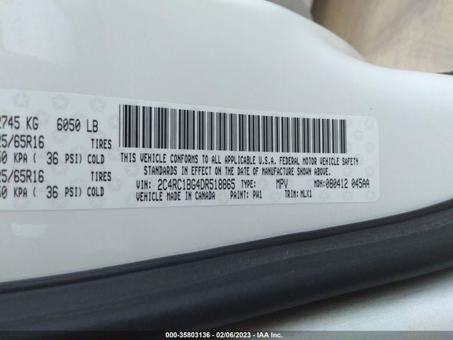 2C4RC1BG4DR518865 Chrysler Town & Country Touring