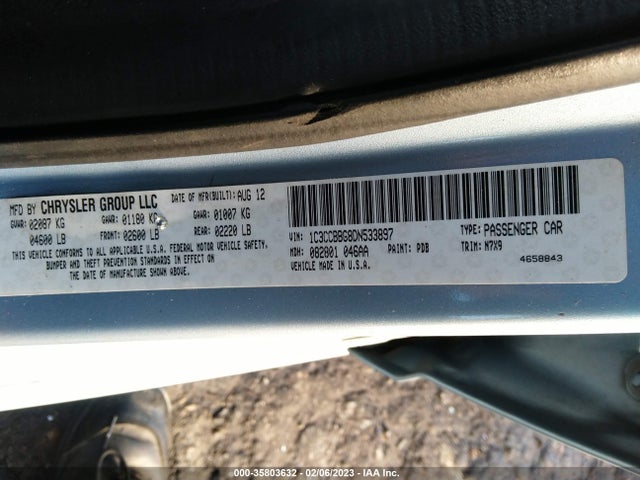 1C3CCBBG8DN533897 Chrysler 200 Touring