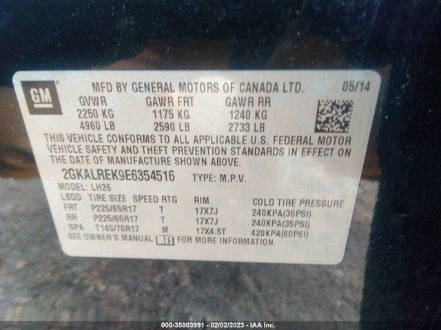 GMC Terrain Sle 2014 2GKALREK9E6354516 Image 10