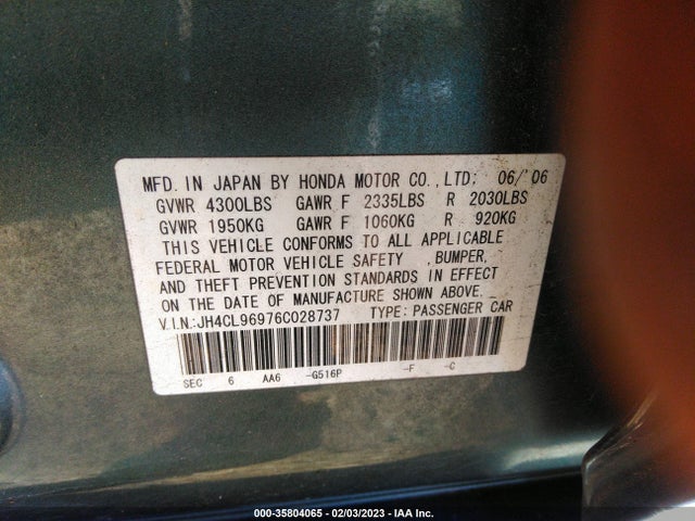JH4CL96976C028737 Acura Tsx Navi
