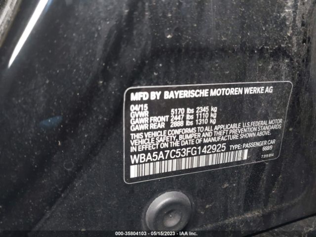 WBA5A7C53FG142925 BMW 5 Series 528i Xdrive