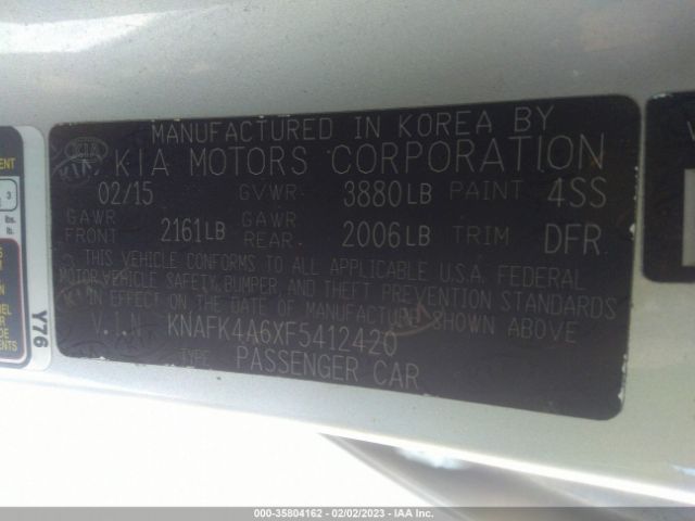 KNAFK4A6XF5412420 KIA FORTE LX