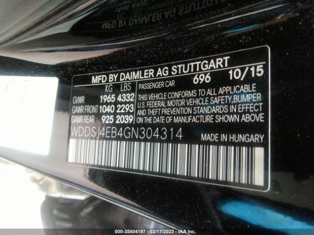 WDDSJ4EB4GN304314 Mercedes-Benz Cla Cla 250