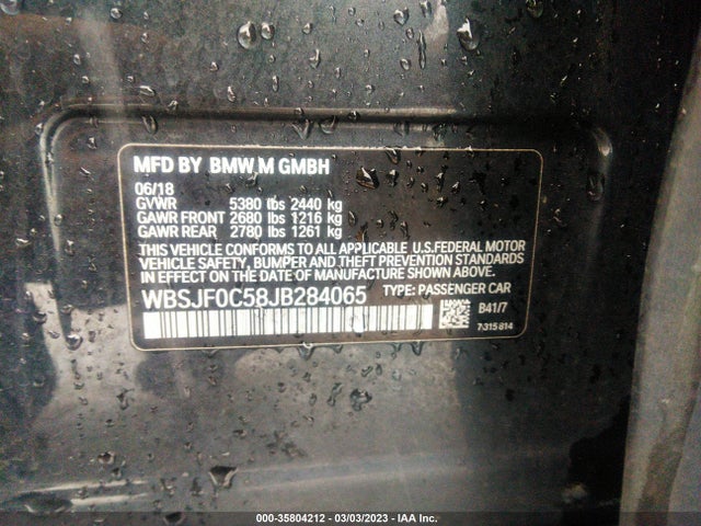 BMW M5 2018 WBSJF0C58JB284065 Image 9