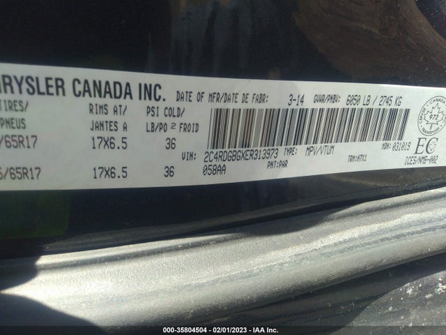 Dodge Grand Caravan Se 2014 2C4RDGBGXER313973 Image 9