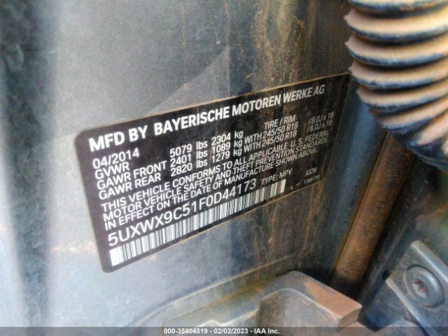 5UXWX9C51F0D44173 BMW X3 Xdrive28i
