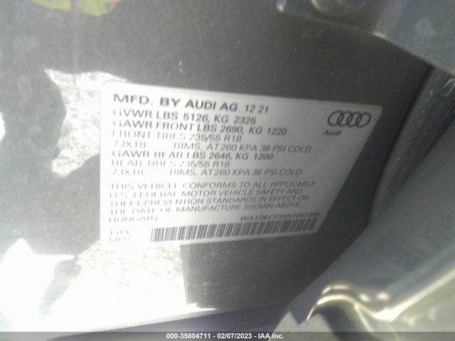 WA1DECF33N1067368 Audi Q3 S Line Premium