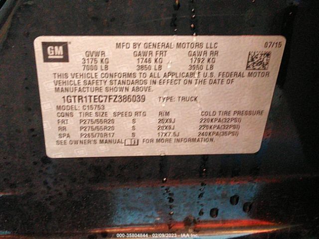 1GTR1TEC7FZ386039 GMC SIERRA 1500