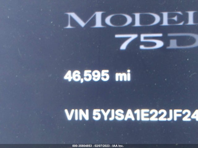 2018 Tesla Model S, VIN: 5YJSA1E22JF248873