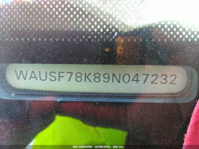 WAUSF78K89N047232 Audi A4 2.0t Prem Plus