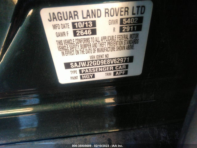 2014 Jaguar XJ, VIN: SAJWJ2GD9E8V62971