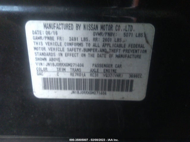 2016 Infiniti QX50, VIN: JN1BJ0RRXGM271404