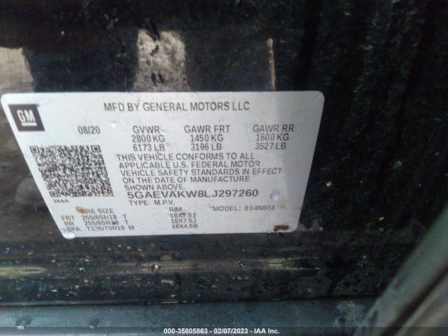 2020 Buick Enclave, VIN: 5GAEVAKW8LJ297260