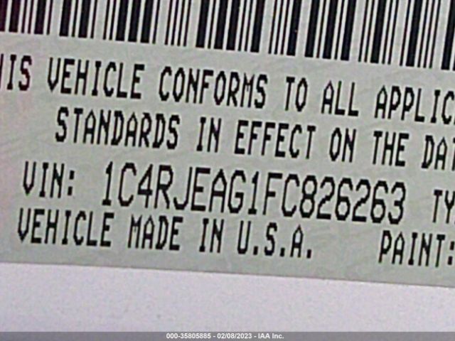 1C4RJEAG1FC826263 Jeep Grand Cherokee Laredo