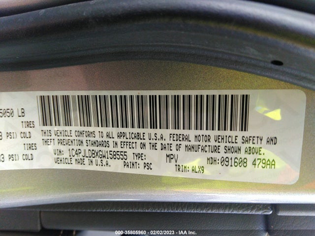 Jeep Cherokee Limited 2016 1C4PJLDBXGW158555 Image 9