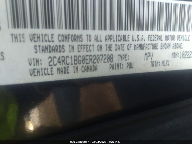 2C4RC1BG0ER207208 Chrysler Town & Country Touring