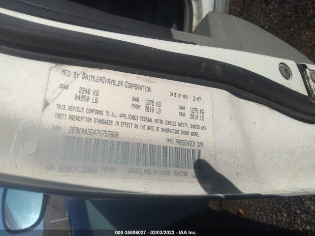 Dodge Charger 2007 2B3KA43G47H757660 Image 9
