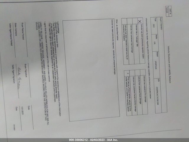 2022 Kia Sportage, VIN: KNDPMCAC7N7981598