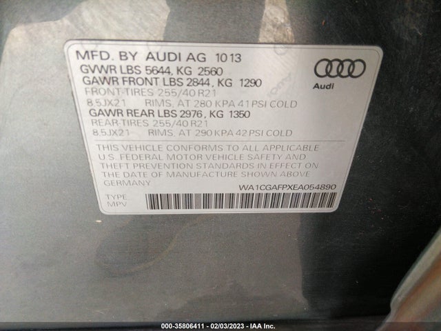 WA1CGAFPXEA054890 Audi Sq5 Premium Plus