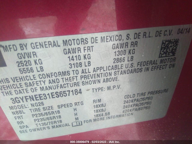 Cadillac Srx Luxury Collection 2014 3GYFNEE31ES657184 Image 9