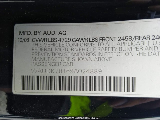Audi A5 2009 WAUDK78T69A024889 Image 10