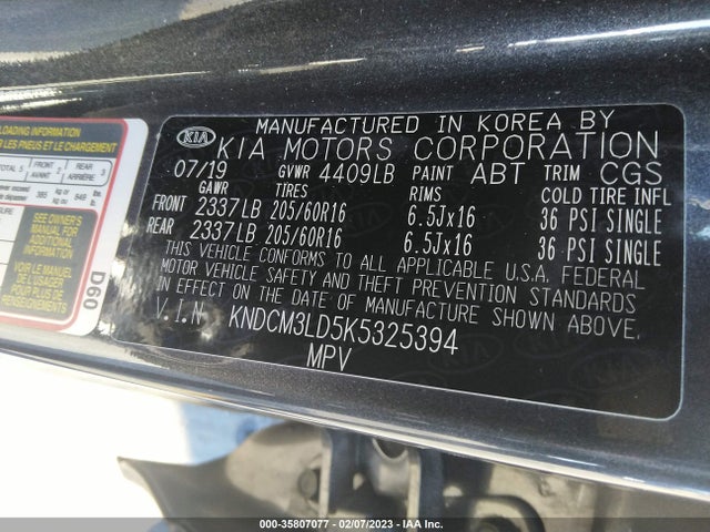 2019 Kia Niro, VIN: KNDCM3LD5K5325394