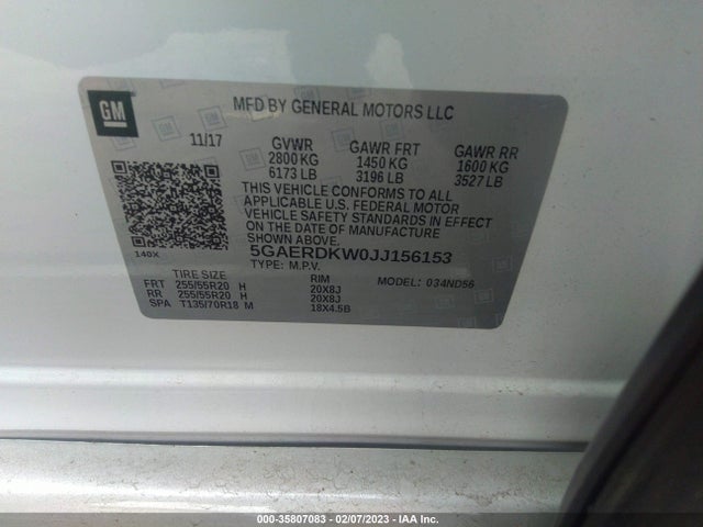 2018 Buick Enclave, VIN: 5GAERDKW0JJ156153