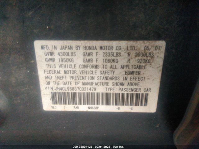 JH4CL96887C021479 Acura TSX