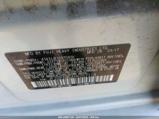 JF2GPABC4HH257118 Subaru Crosstrek Premium