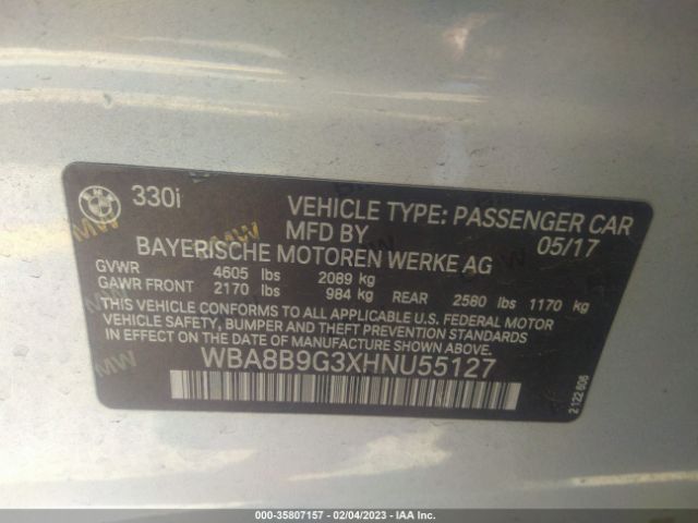 WBA8B9G3XHNU55127 BMW 3 Series 330i