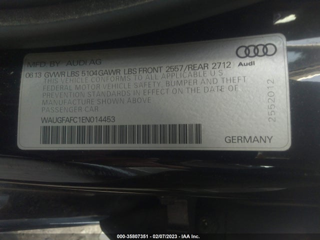 Audi A6 2.0t Premium Plus 2014 WAUGFAFC1EN014453 Image 9