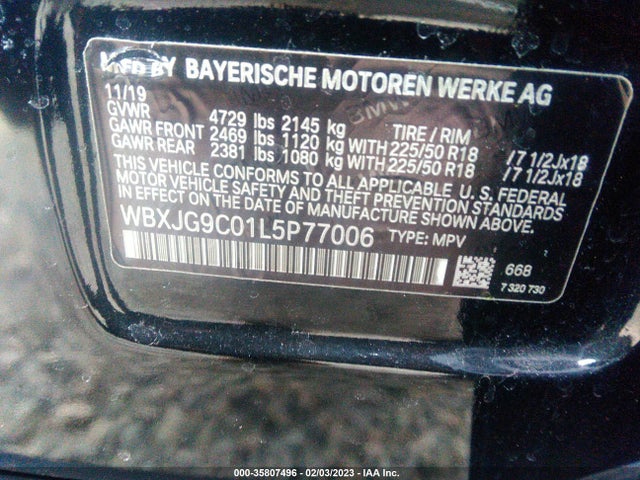 BMW X1 Xdrive28i 2020 аукцион фото